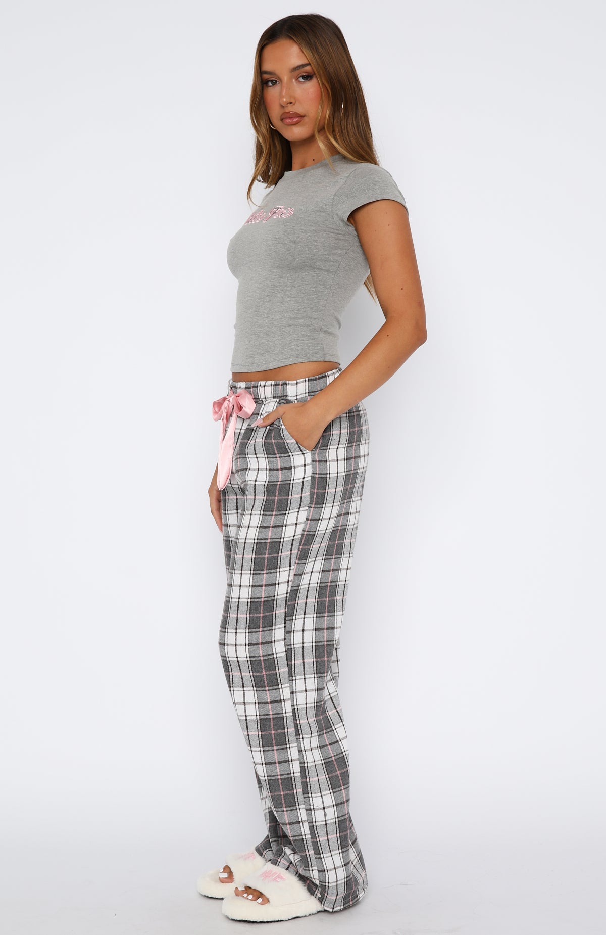 That Time Of Year Pyjama Pants Grey/Pink - Image 3