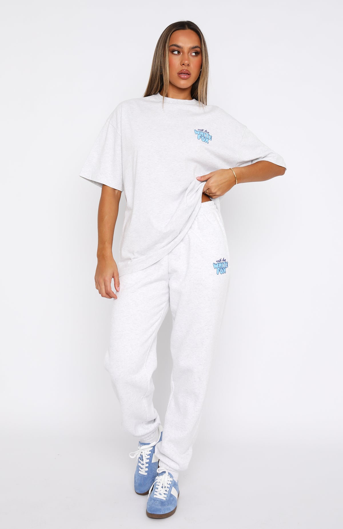 With Love Always Oversized Tee Grey Marle - Image 5