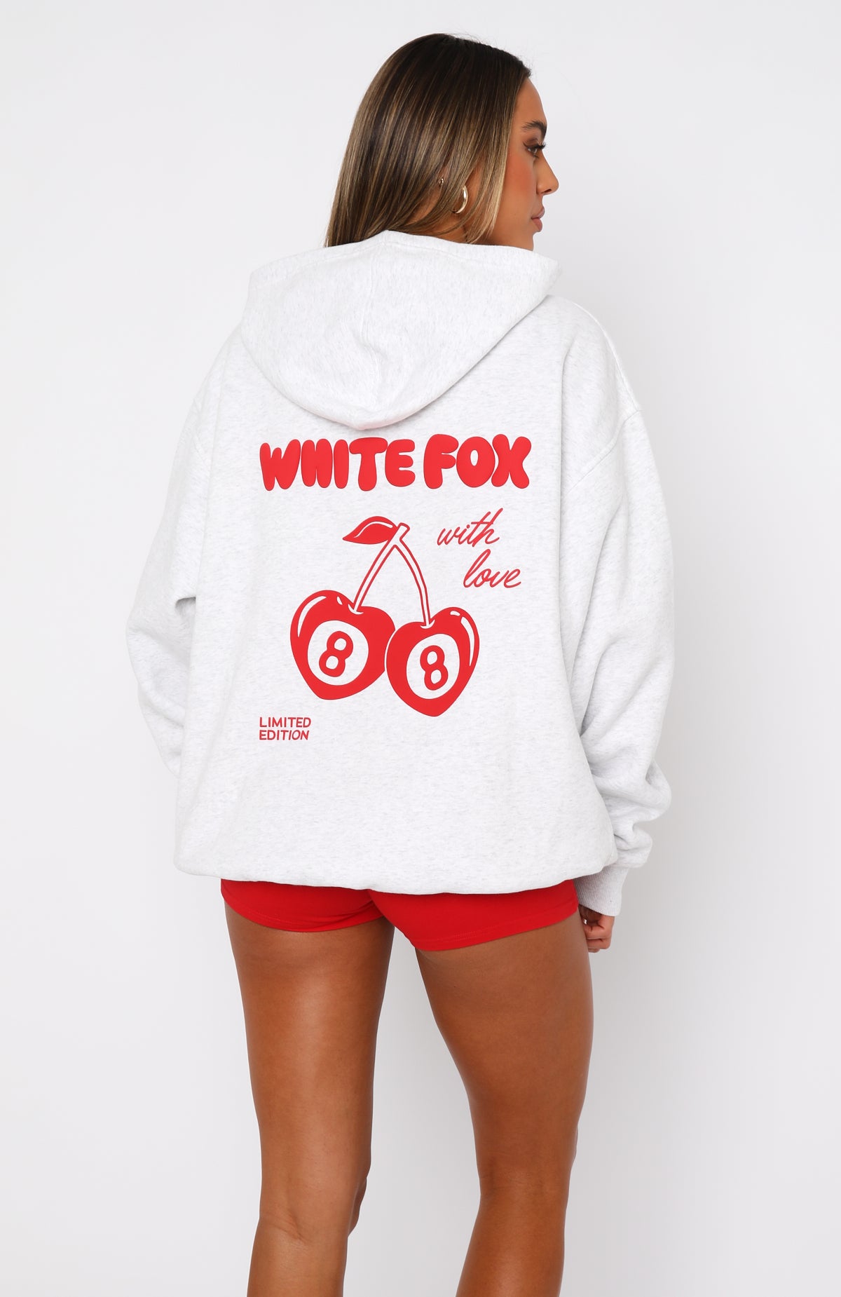 With Love In The Moment Oversized Hoodie Grey Marle - Image 3