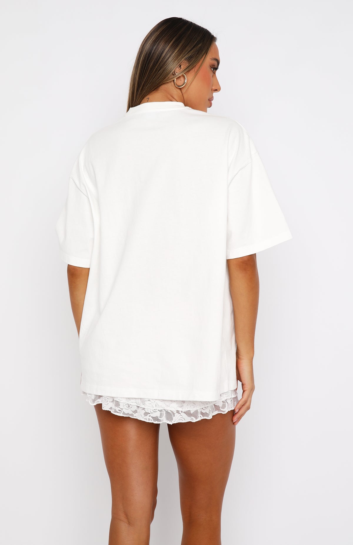 With Love In The Moment Oversized Tee White - Image 4