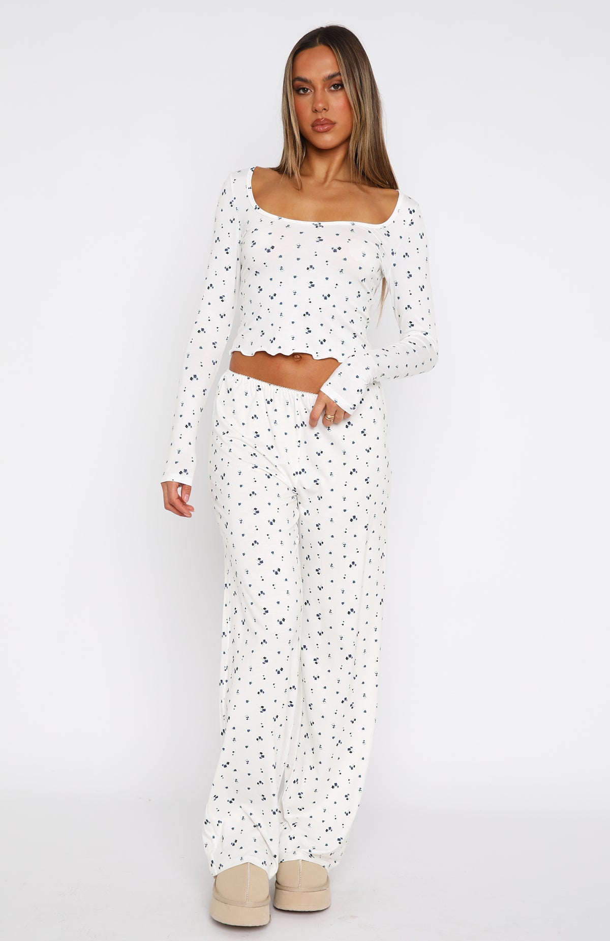Dreamy Pyjama Pants Ditsy Blues - Image 2