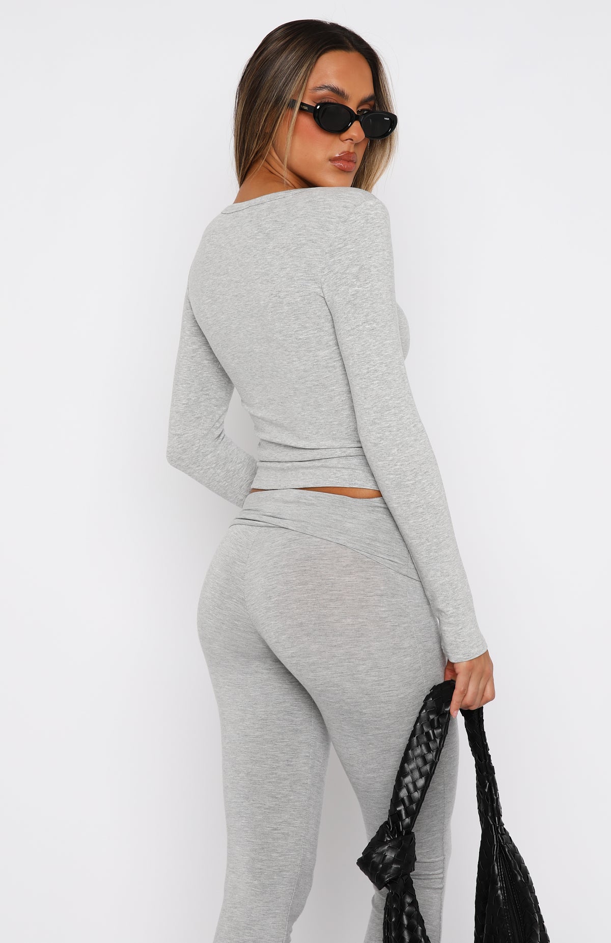 Give Me The Details Long Sleeve Top Grey - Image 4