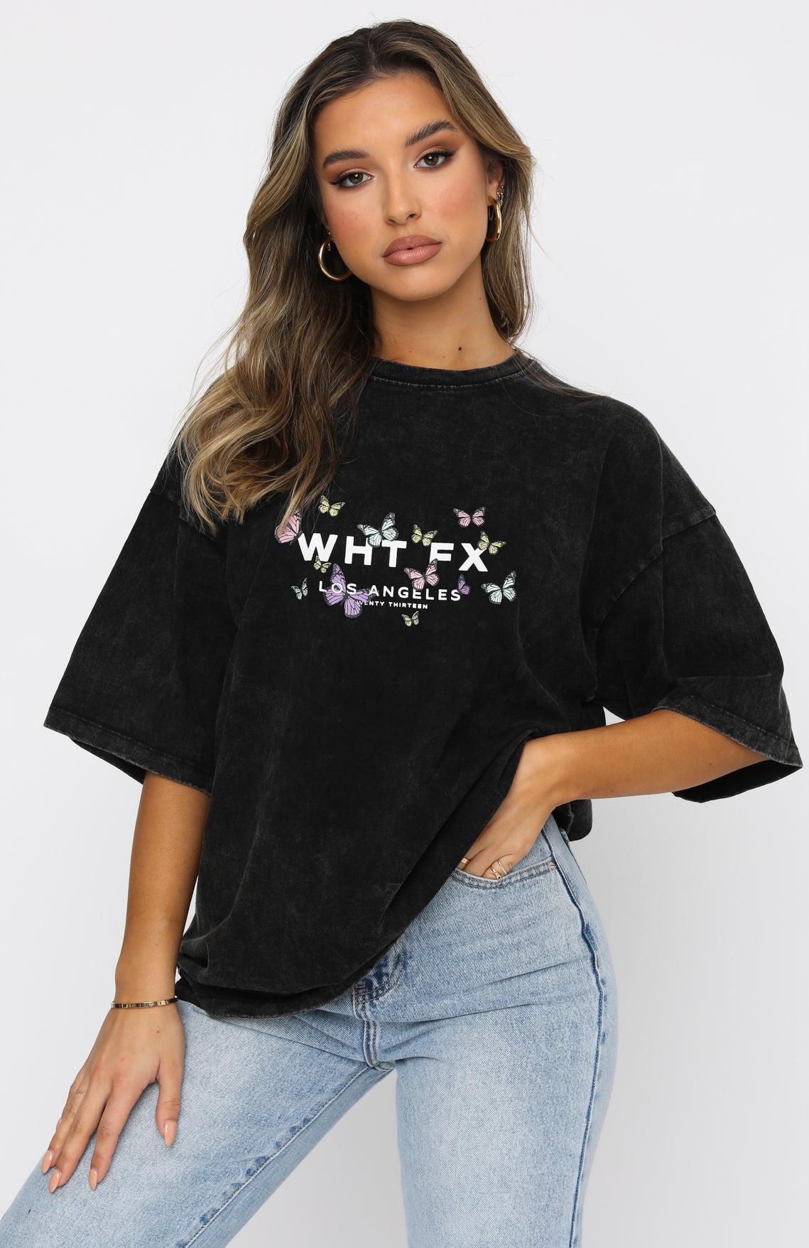 Dare To Dream Oversized Tee Acid Black - Image 2
