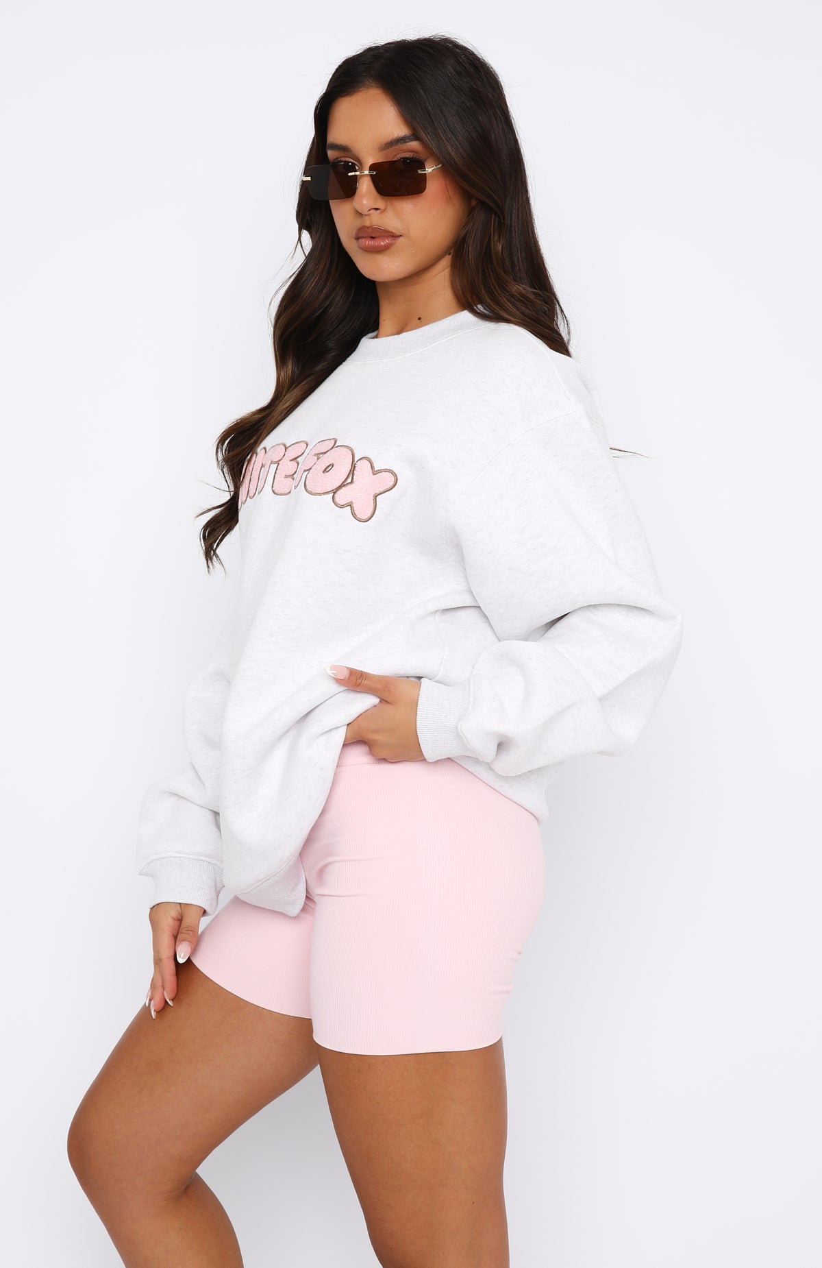 Sweet Treat Oversized Sweater Grey Marle - Image 3