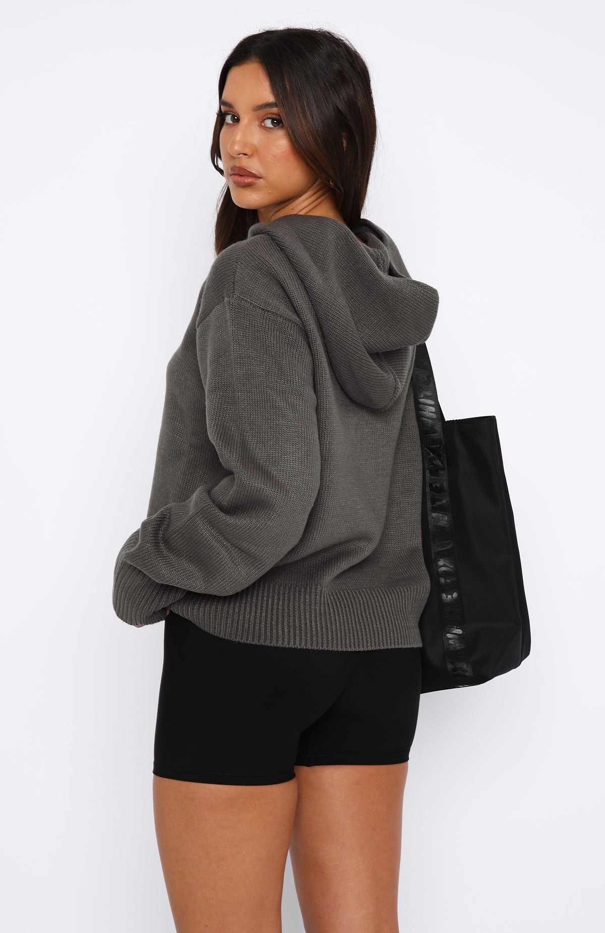 It's Cool Knit Hoodie Charcoal - Image 4