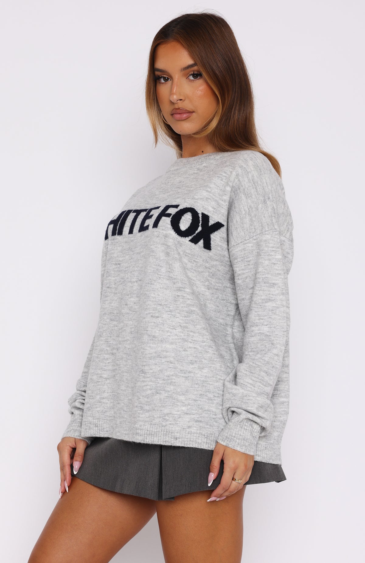 Set Me Free Knit Sweater Grey Marle - Image 3