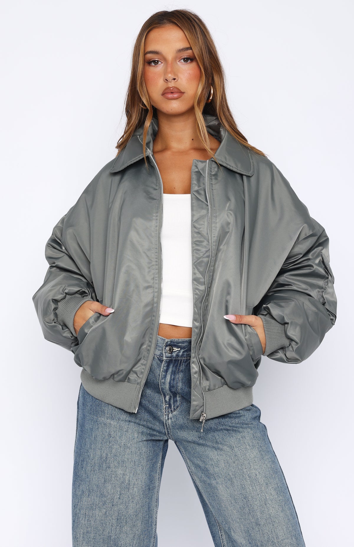 Burning For You Bomber Jacket Khaki - Image 2