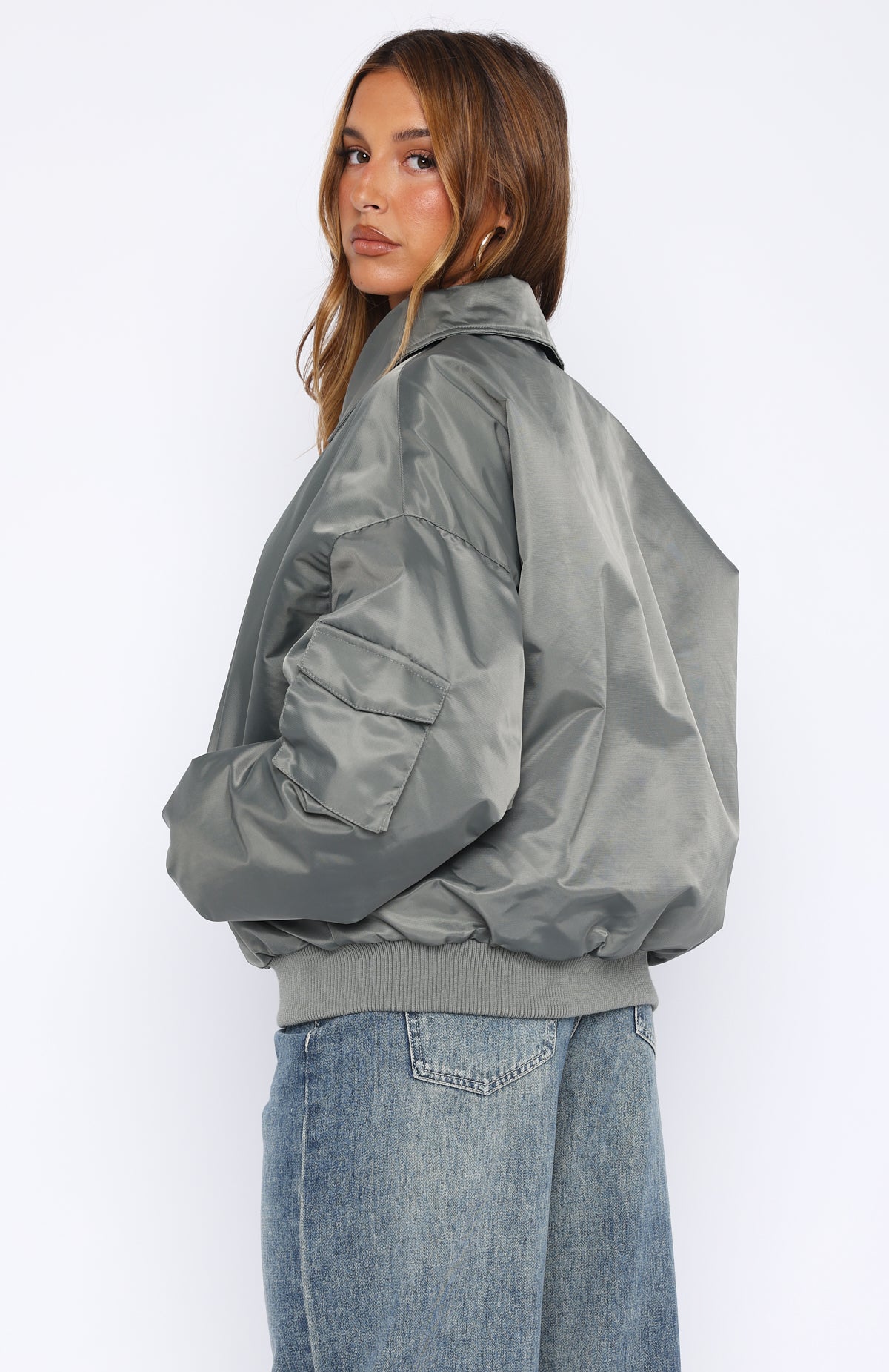 Burning For You Bomber Jacket Khaki - Image 4