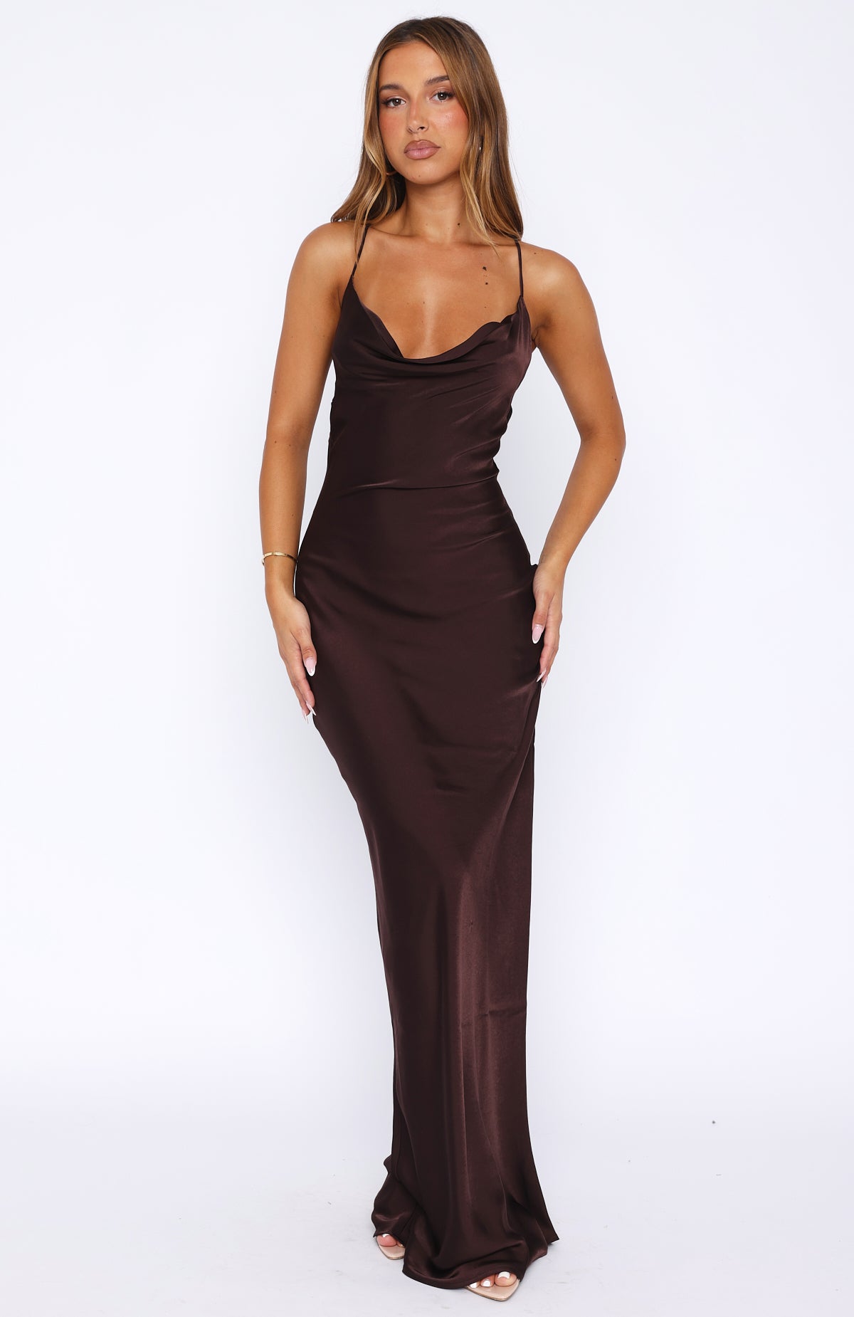 Over My Head Maxi Dress Chocolate - Image 2