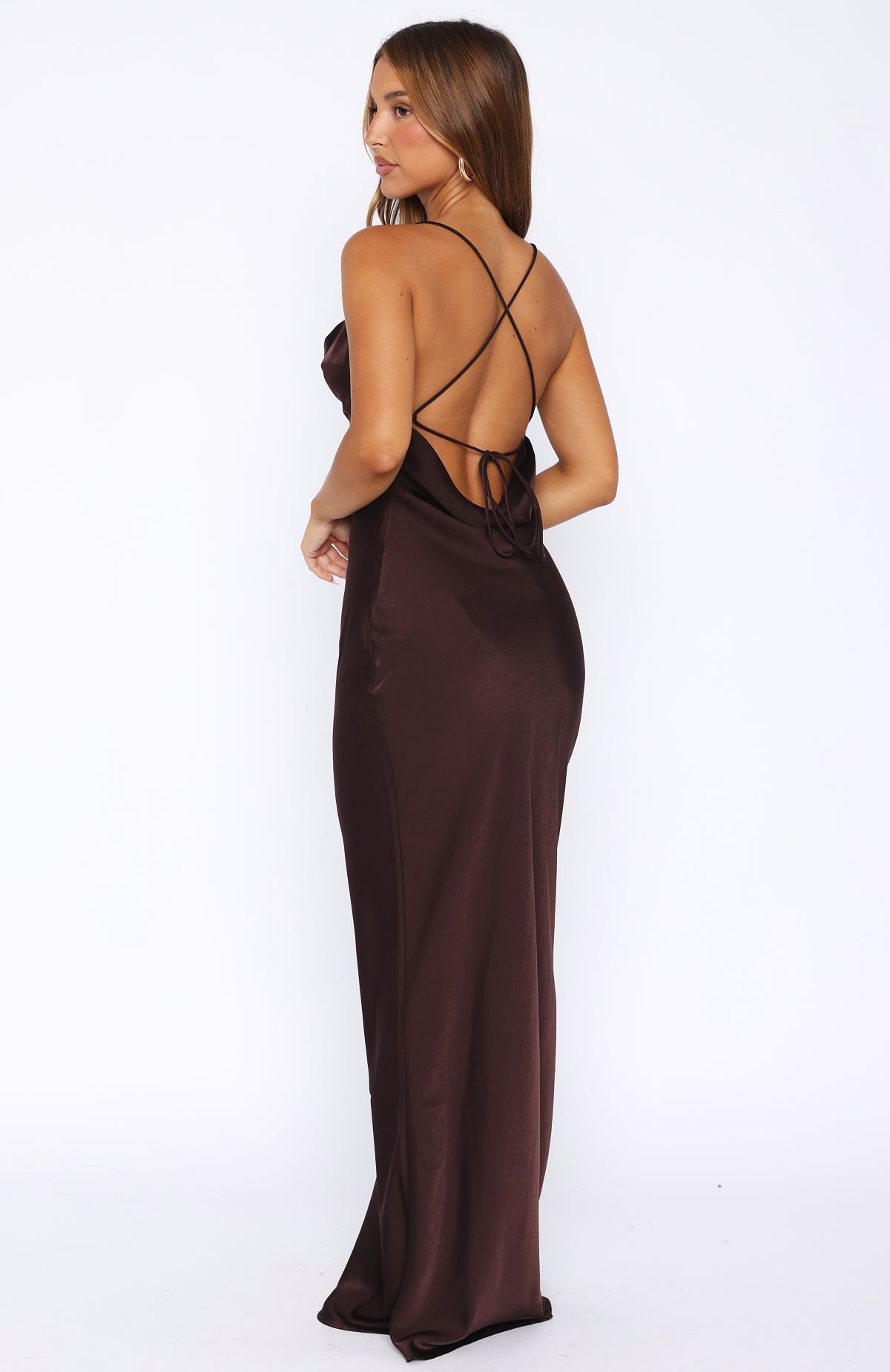 Over My Head Maxi Dress Chocolate - Image 4