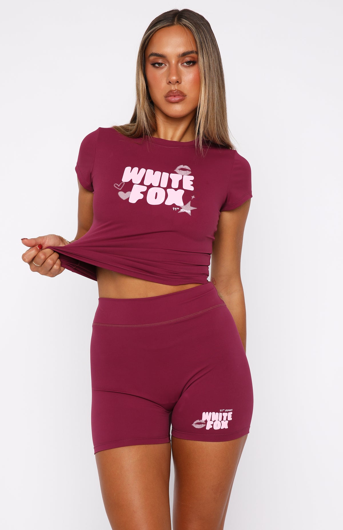 11th Street Sweet Kisses Bike Shorts Very Berry - Image 2