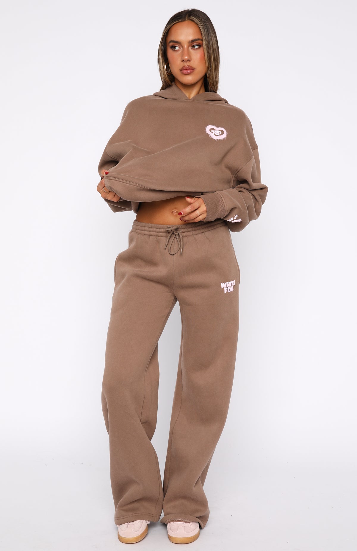 11th Street City Girl At Heart Wide Leg Sweatpants Cinnamon Bun - Image 2