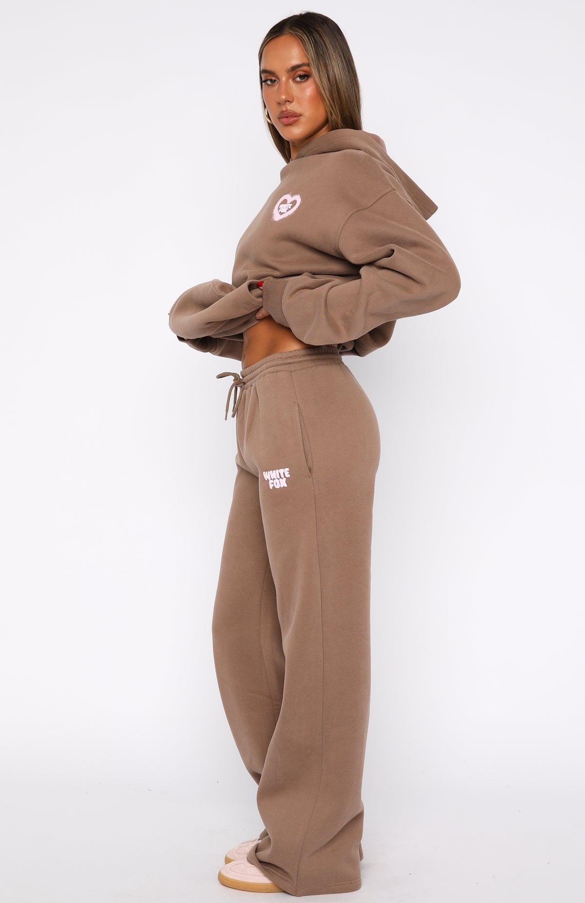 11th Street City Girl At Heart Wide Leg Sweatpants Cinnamon Bun - Image 3