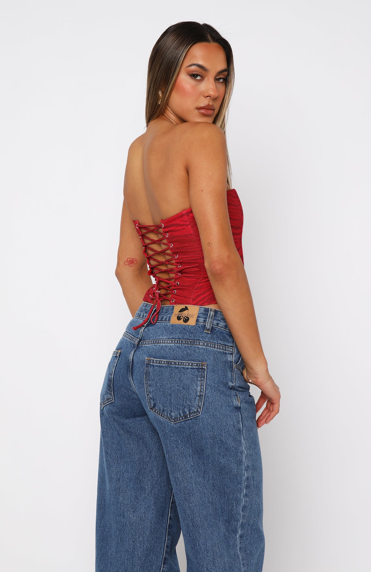 Let It Go Strapless Bustier Rouge Zebra - Image 5