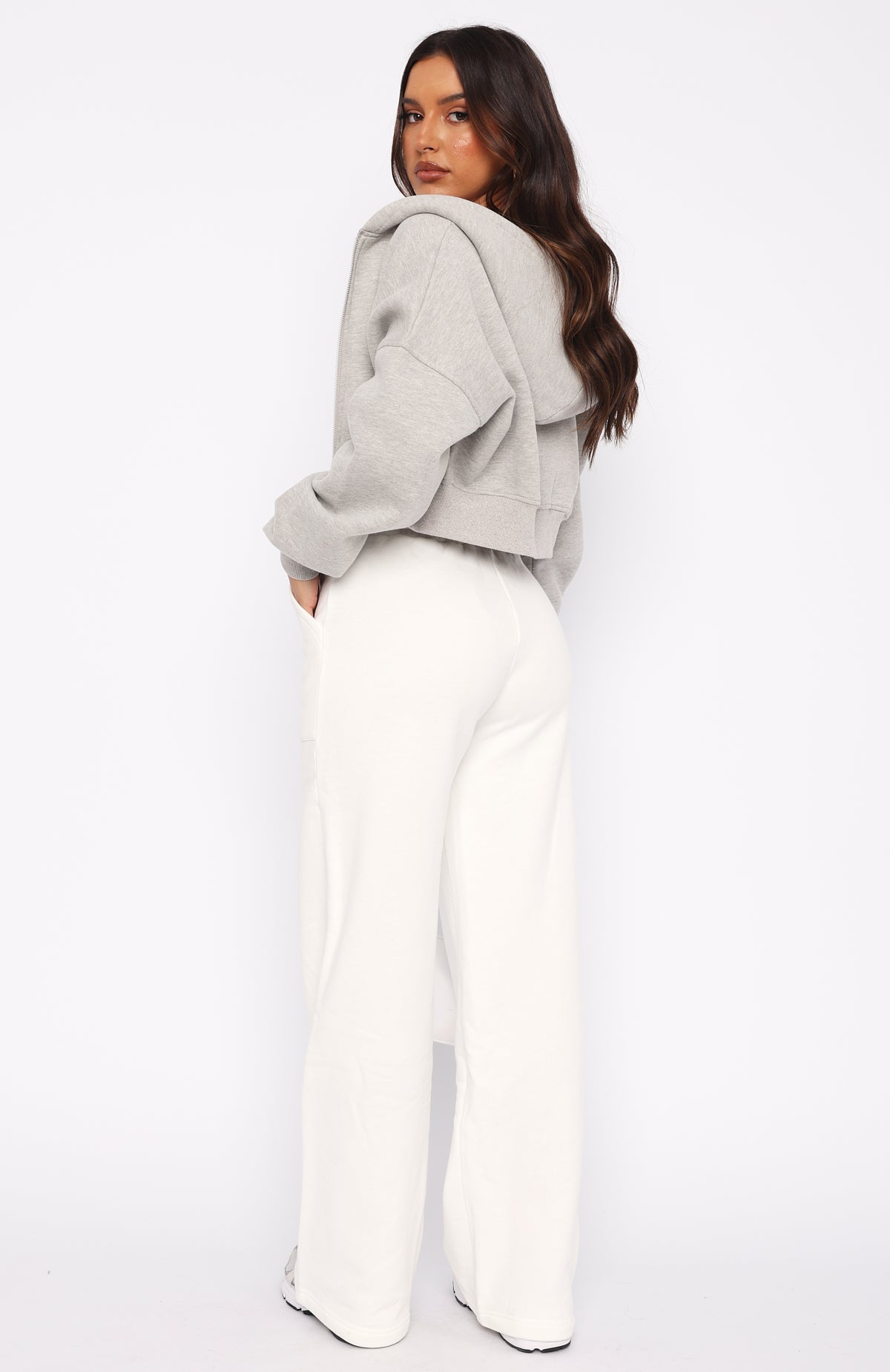 You'd Love It Here Wide Leg Sweatpants White - Image 4
