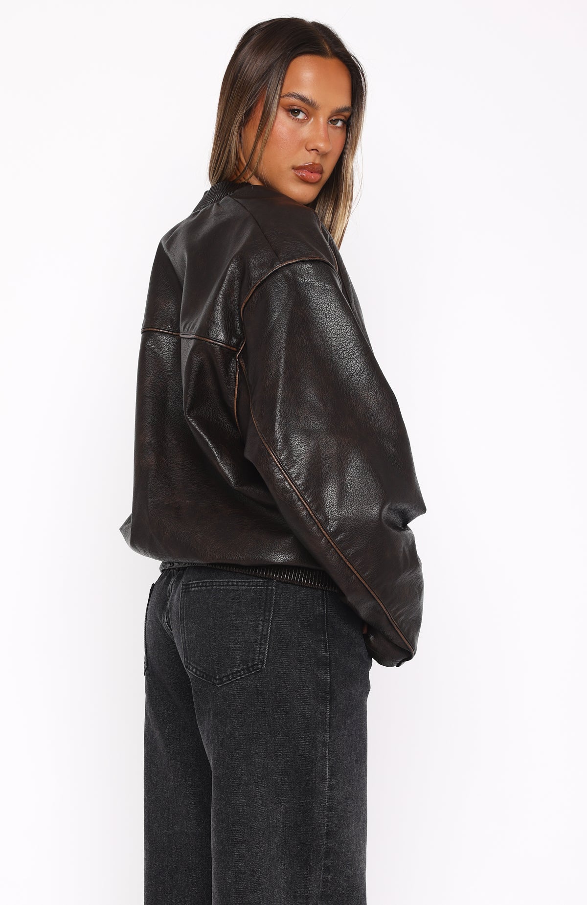 Satellite PU Jacket Chocolate - Image 4