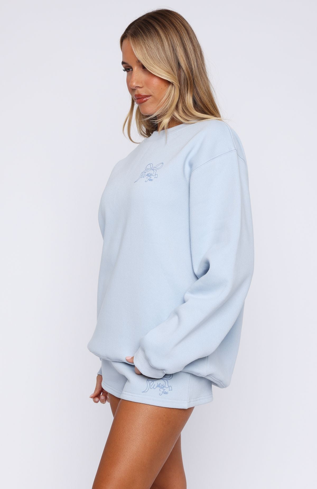 Love You Forever Oversized Sweater Baby Blue - Image 4