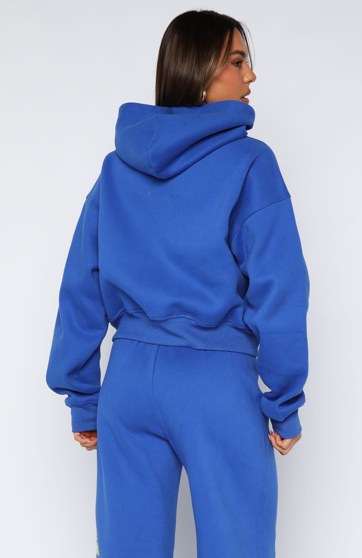 Brand New Start Boxy Zip Front Hoodie Electric Blue - Image 4