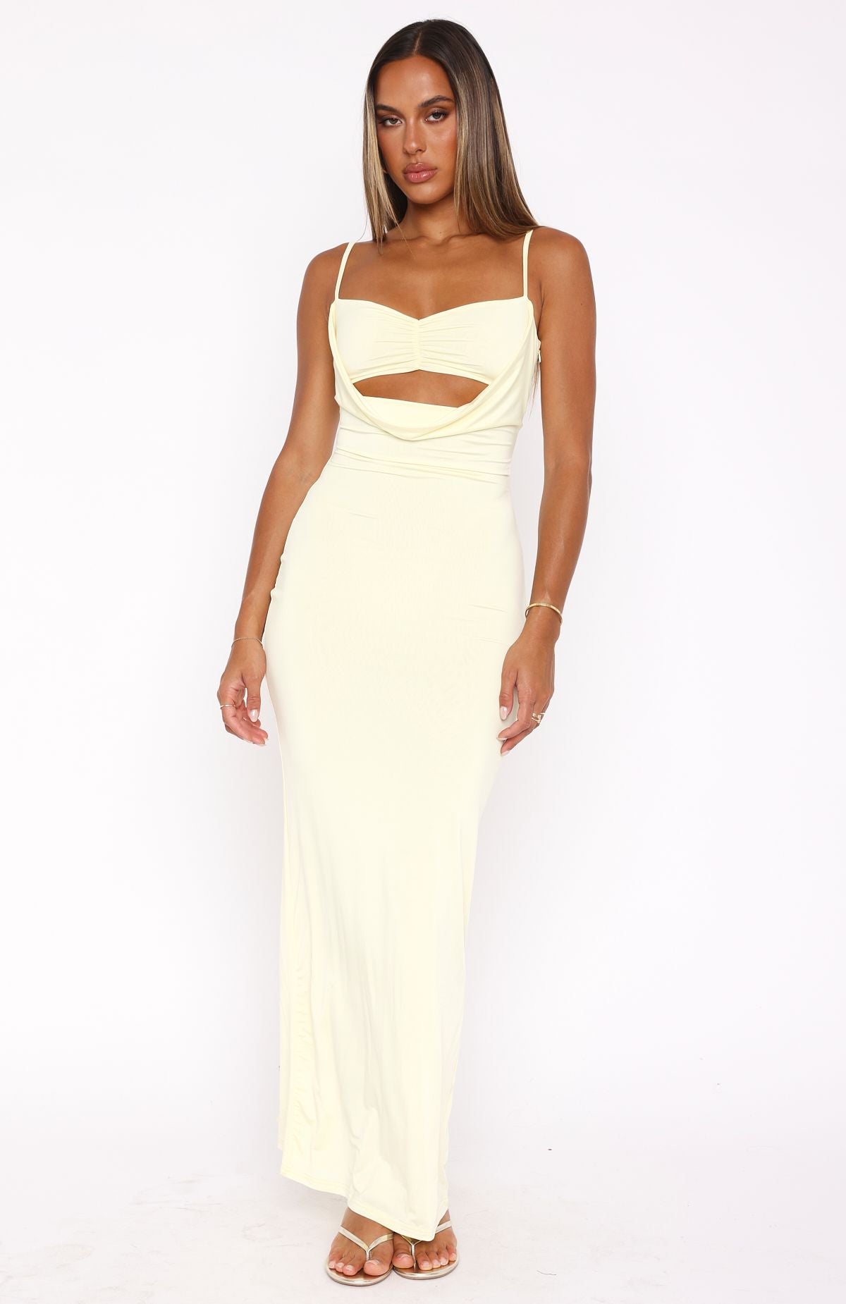Hit The City Maxi Dress Lemon - Image 2