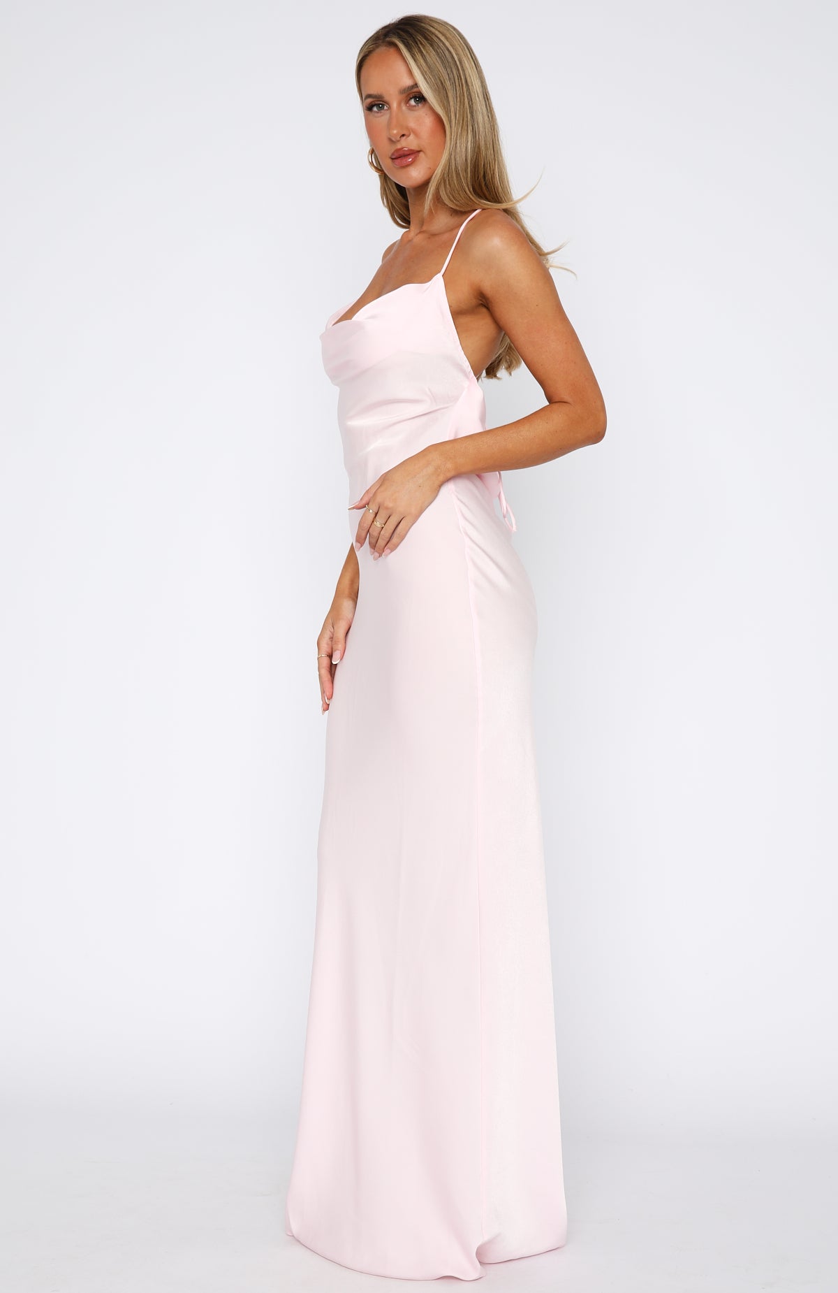 Over My Head Maxi Dress Baby Pink - Image 4