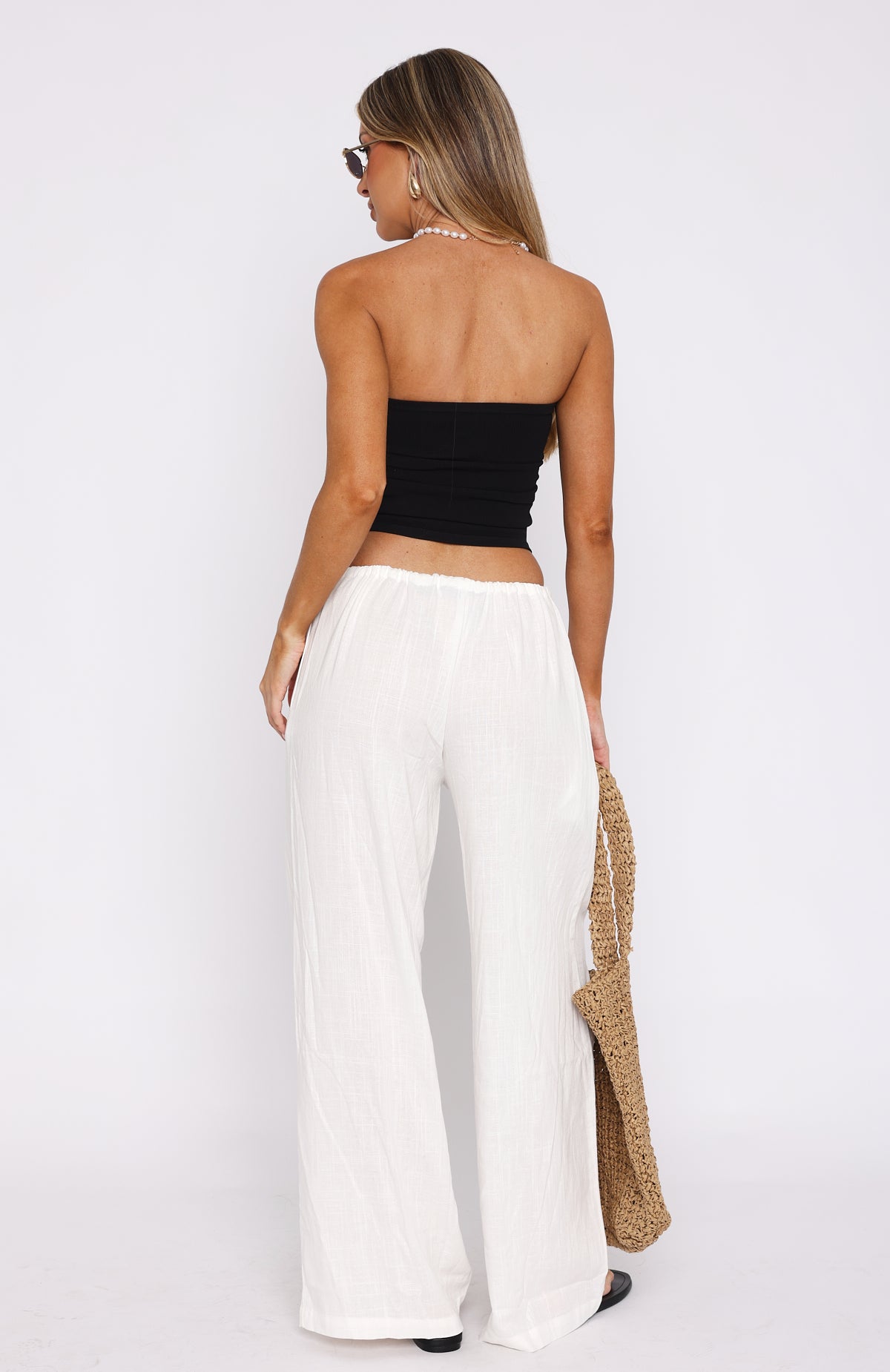 Burning Love Linen Pants White - Image 4