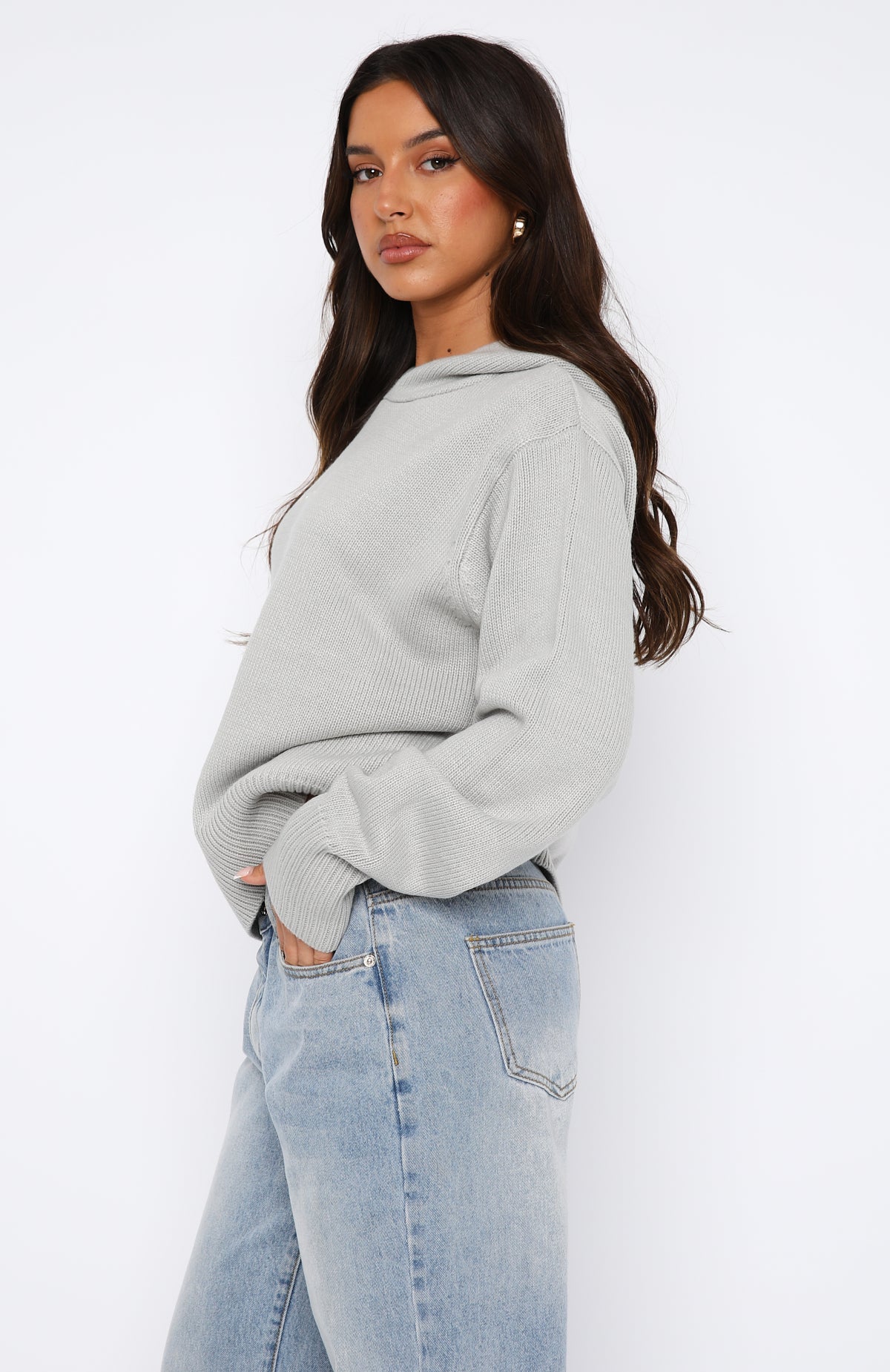 It's Cool Knit Hoodie Light Grey - Image 3