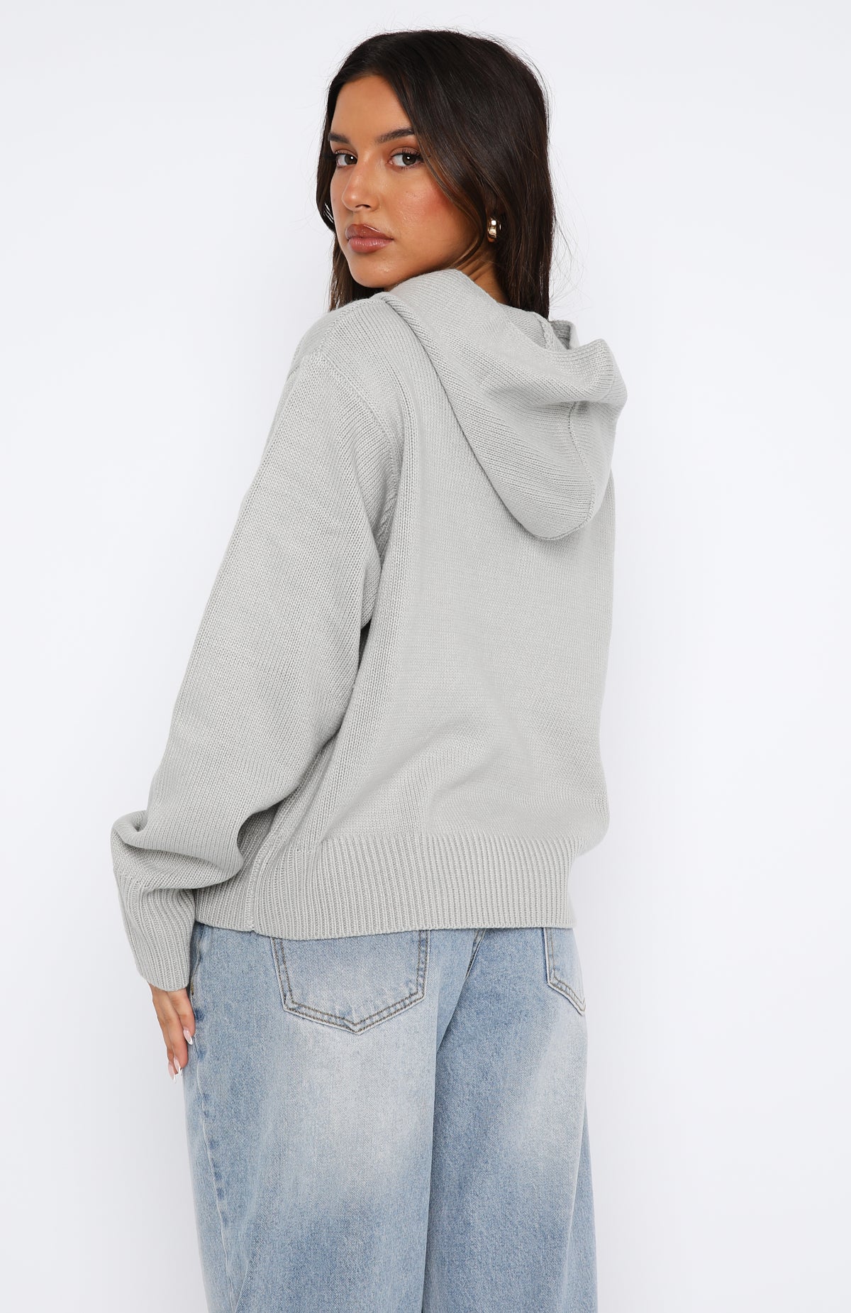 It's Cool Knit Hoodie Light Grey - Image 4