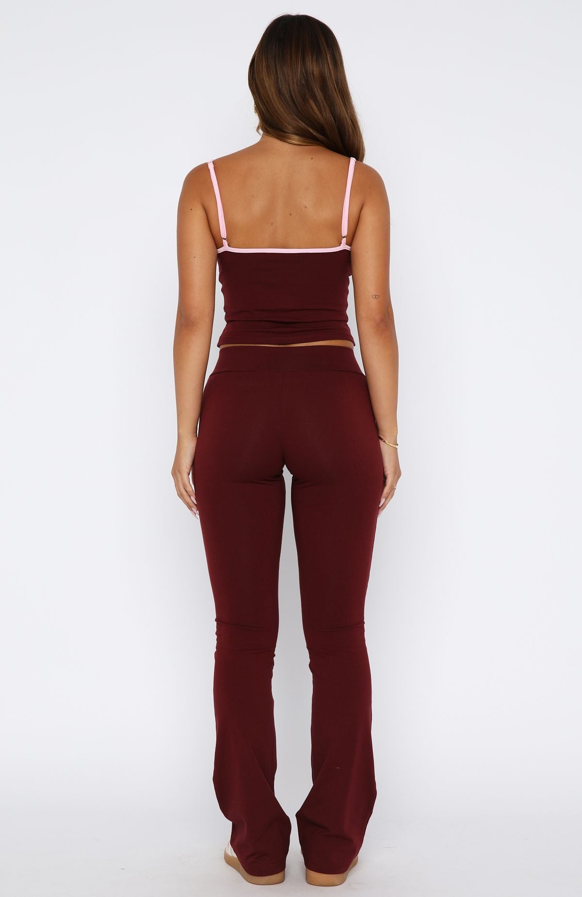 Palm Springs Edition Flare Pants Burgundy - Image 4