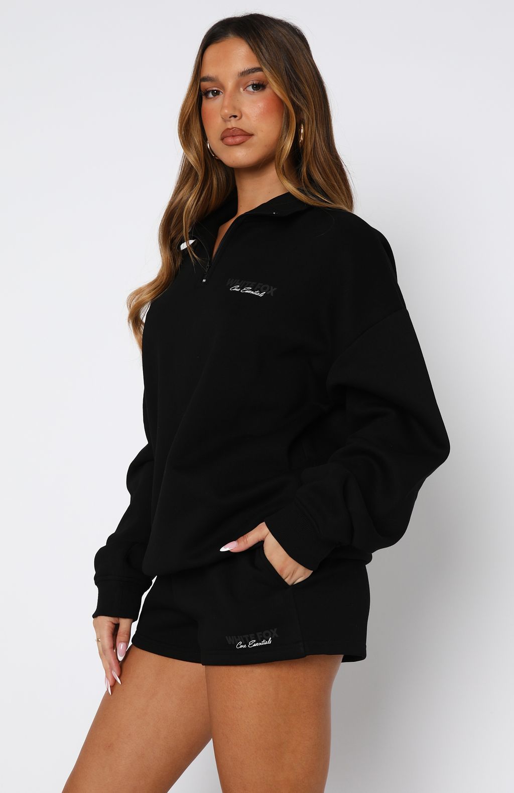 Core Essentials Lounge Shorts Black - Image 3