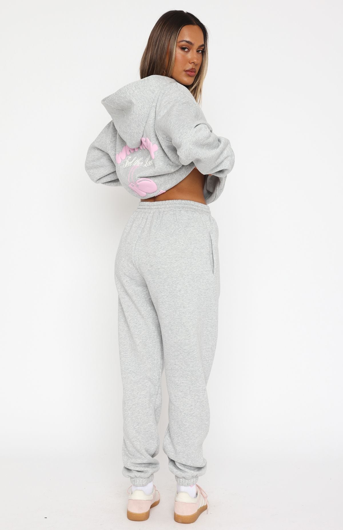 Love Me Tender Sweatpants Dark Grey Marle - Image 4