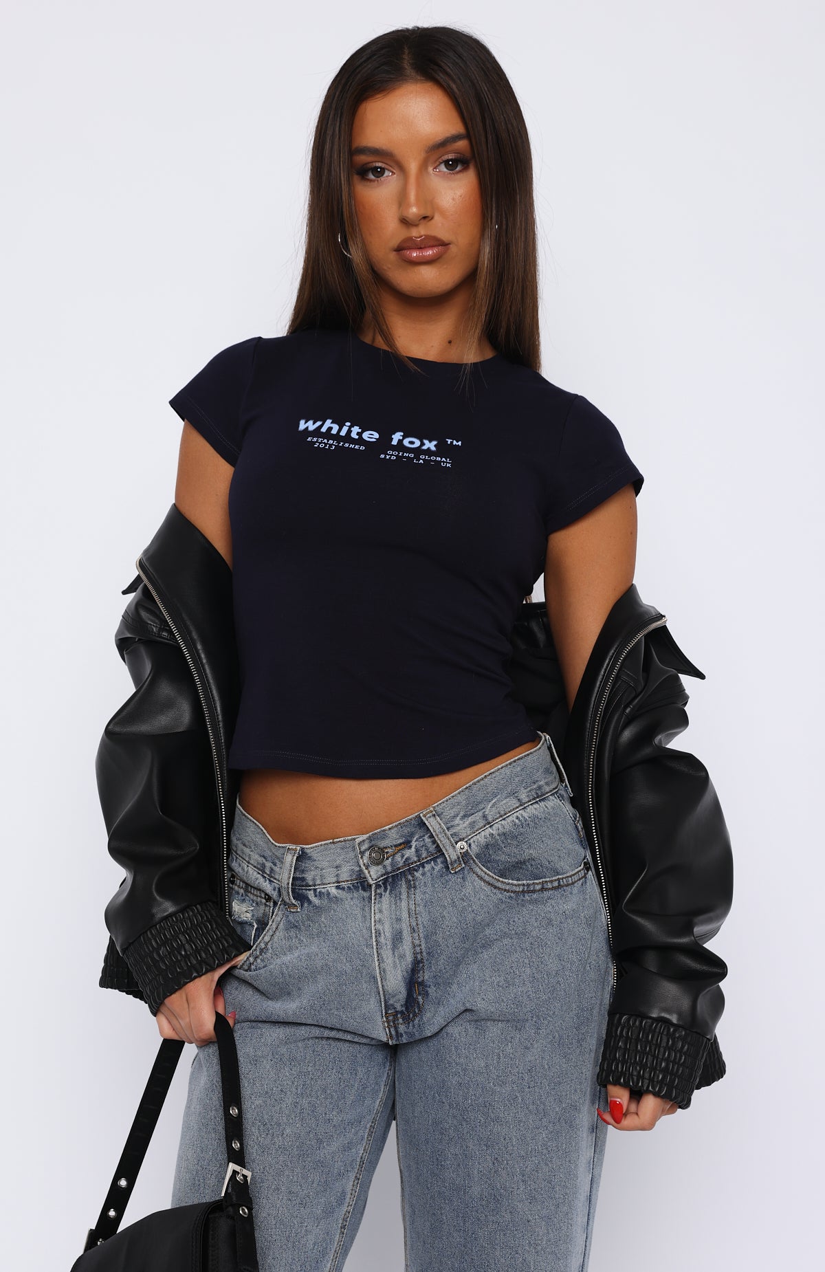 Going Global Baby Tee Navy - Image 2