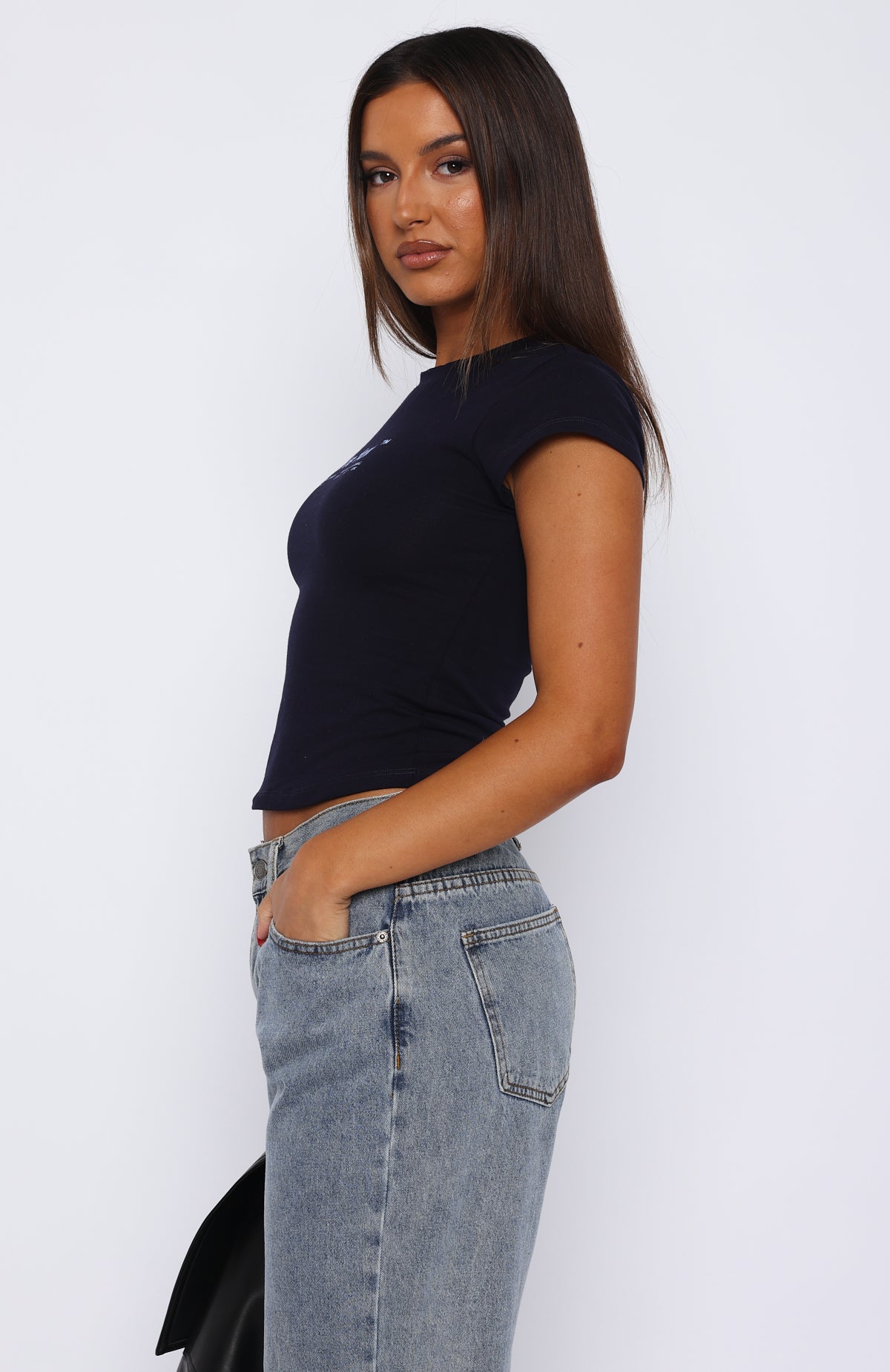 Going Global Baby Tee Navy - Image 4