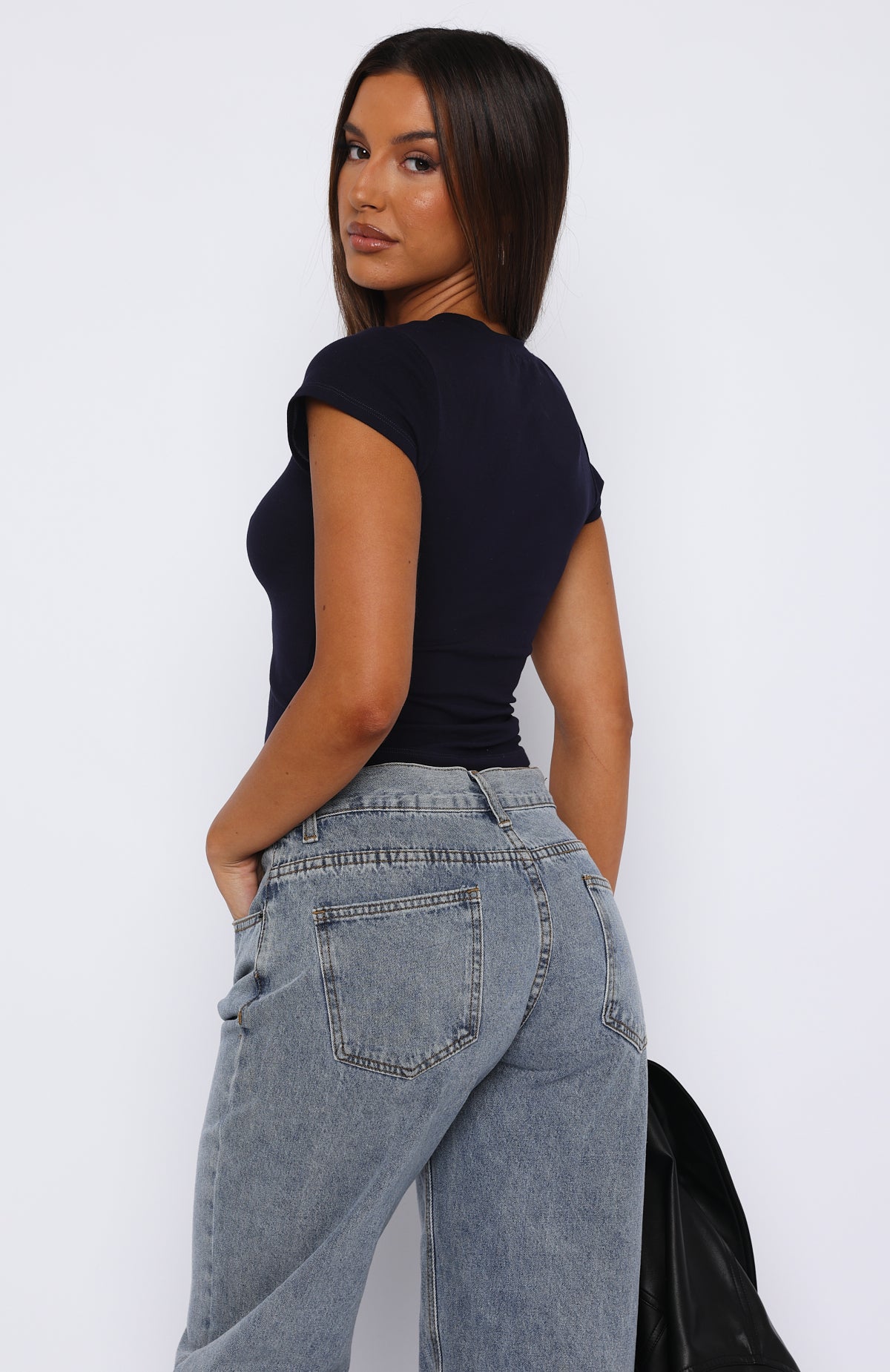 Going Global Baby Tee Navy - Image 5