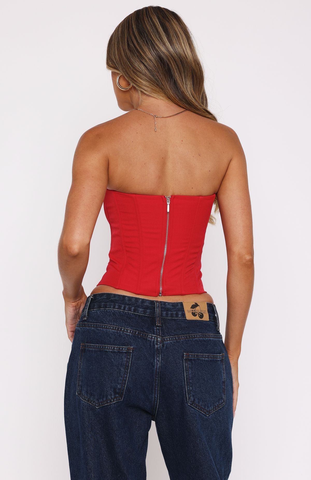Never Love Again Strapless Bustier Red - Image 4