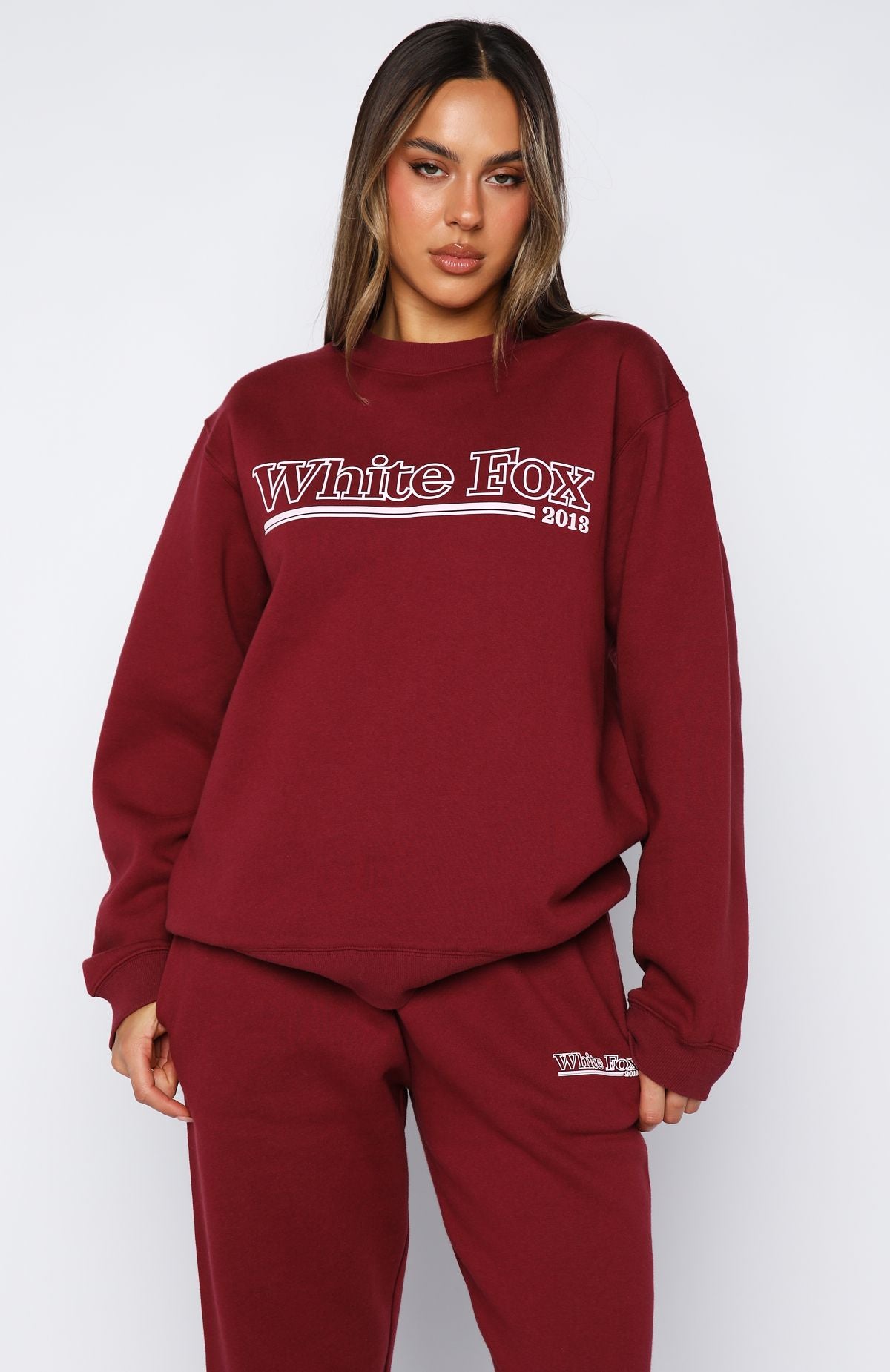 No Hesitation Oversized Sweater Burgundy - Image 2