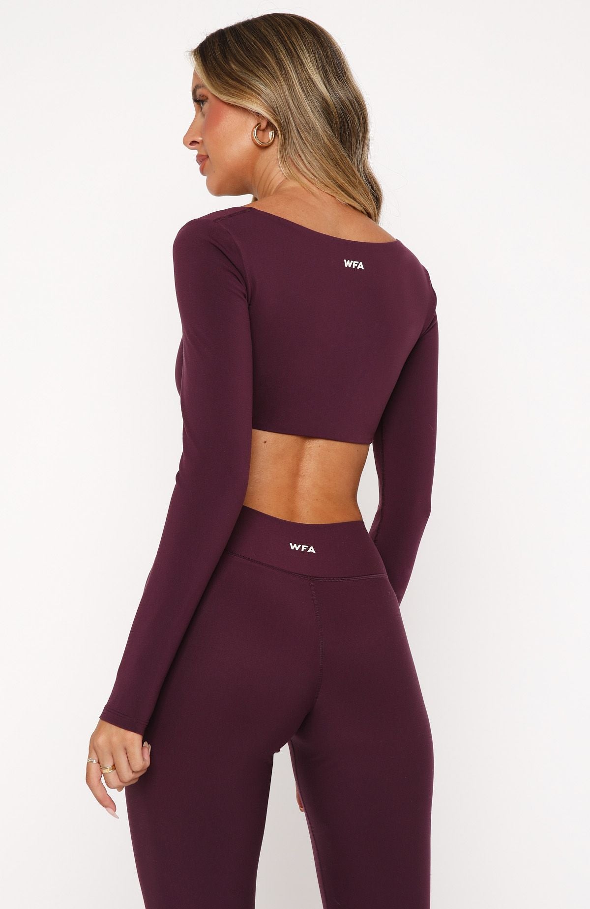 Thriving Long Sleeve Crop Plum - Image 4