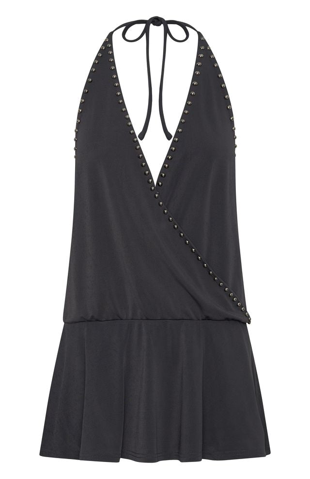 Favourite Moment Mini Dress Charcoal - Image 6