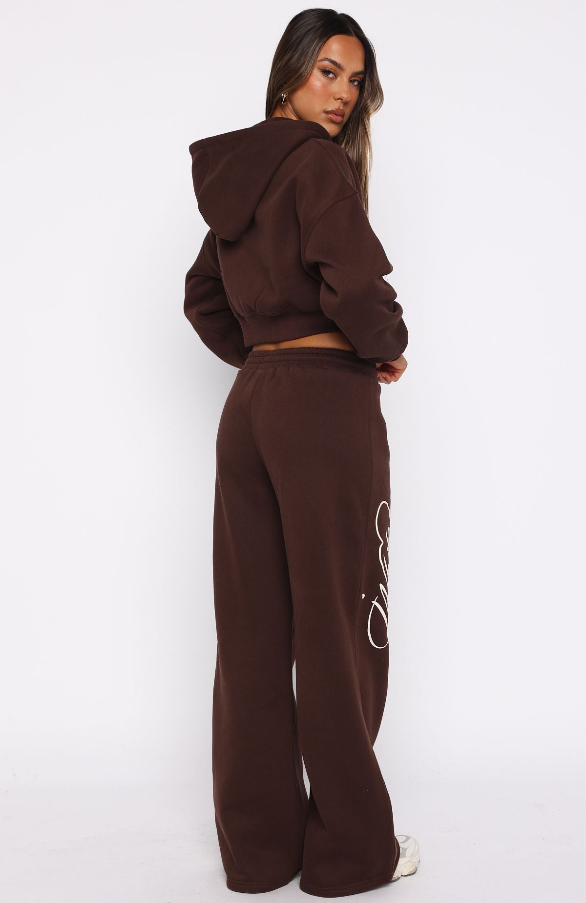 Love You Regardless Wide Leg Sweatpants Chocolate - Image 4