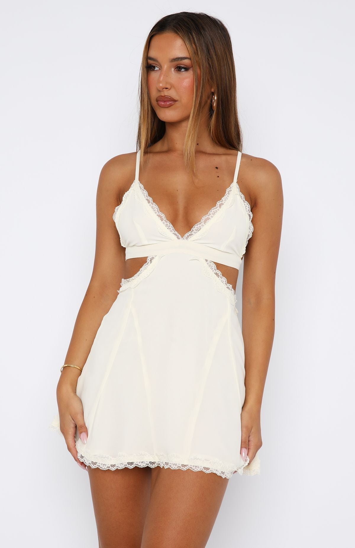 Polar Opposite Mini Dress Off White - Image 3