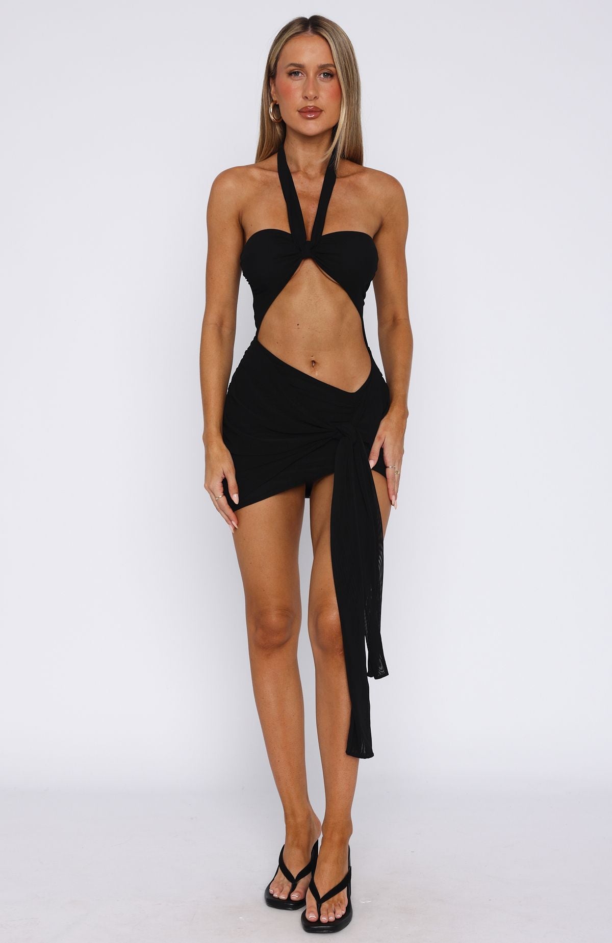 Mykonos Moonlight Mini Dress Black - Image 2