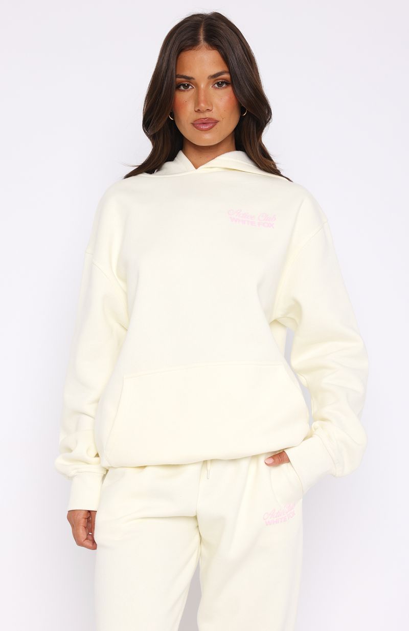 Active Club Oversized Hoodie Off White - Image 2