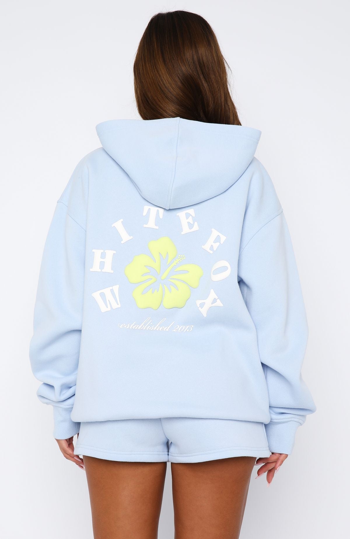 Keep Blooming Oversized Hoodie Blue - Image 4