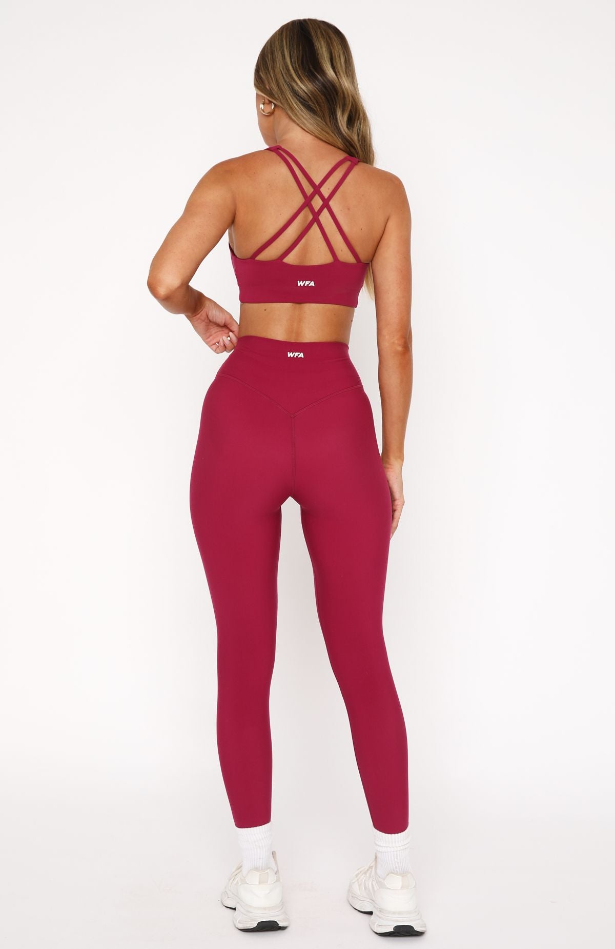 Go Getter High Waisted Leggings Berry - Image 4