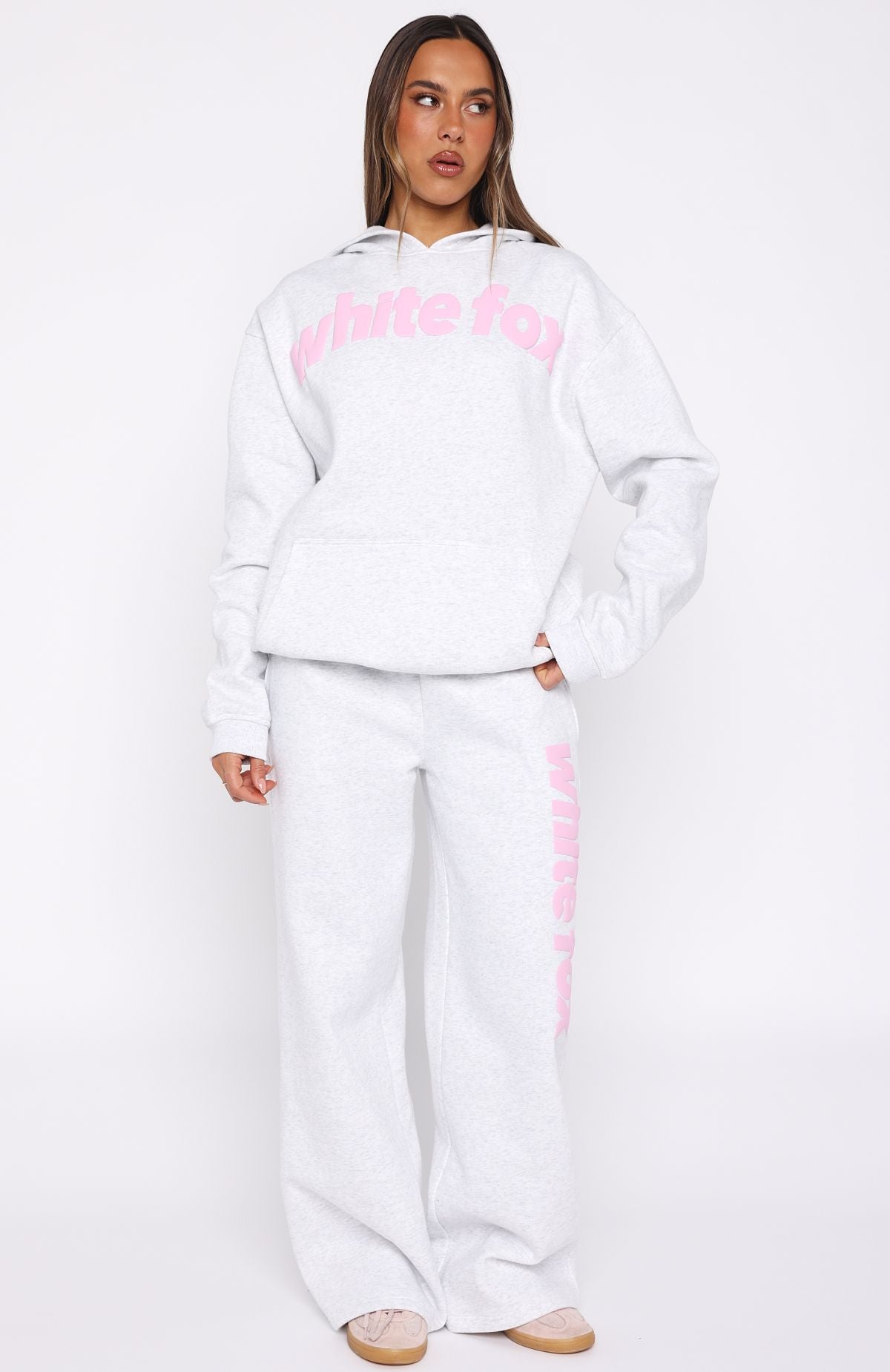 From The Archives Kenzie Oversized Hoodie Grey Marle - Image 5