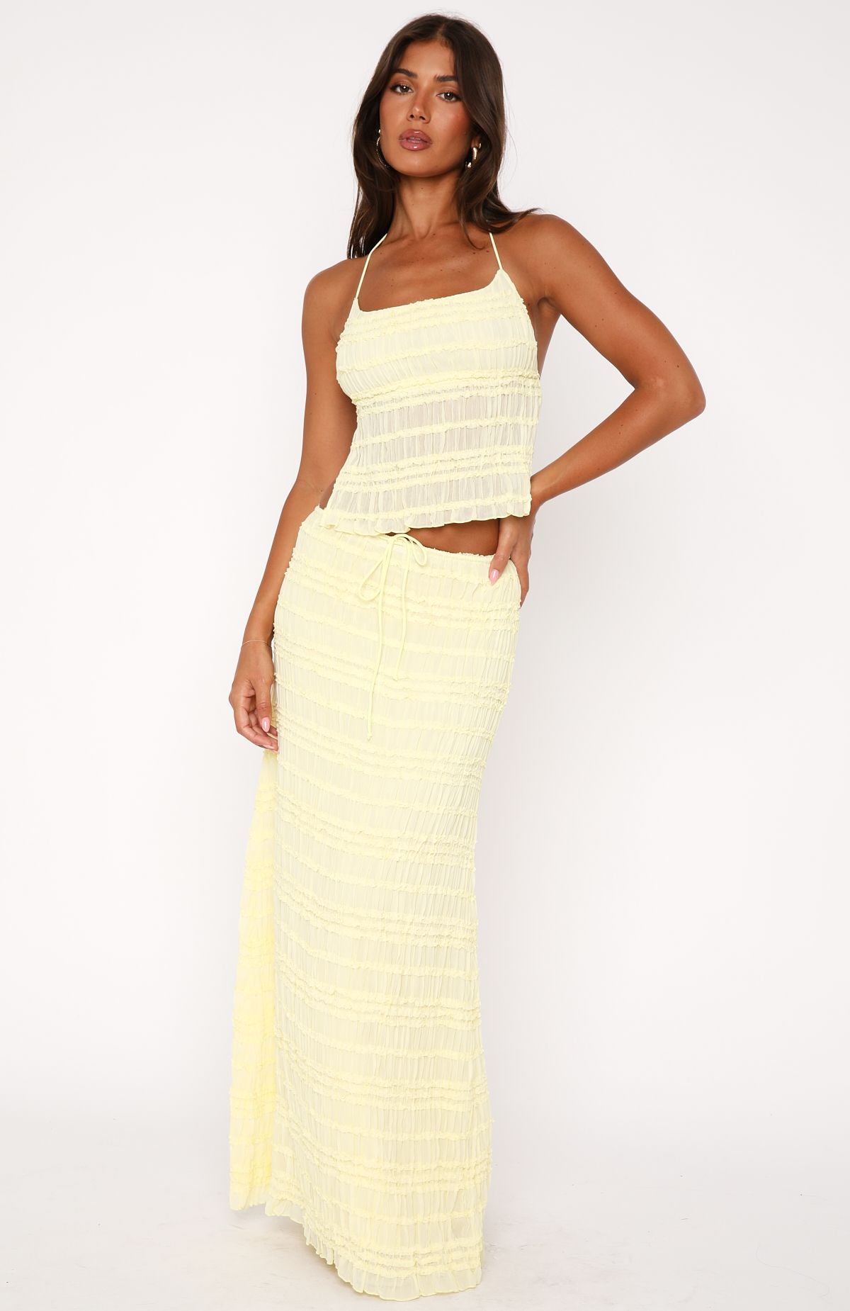 Hold Out Maxi Skirt Lemon - Image 2