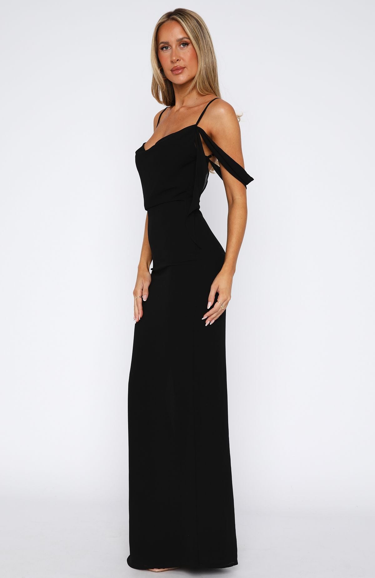 Love Blossoms Maxi Dress Black - Image 4