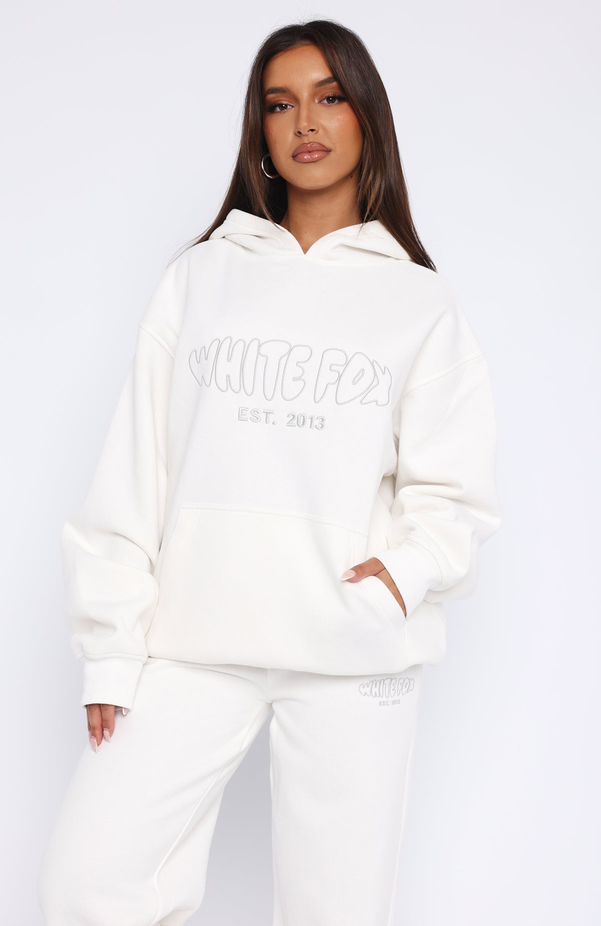 Missed Flights Oversized Hoodie White - Image 2