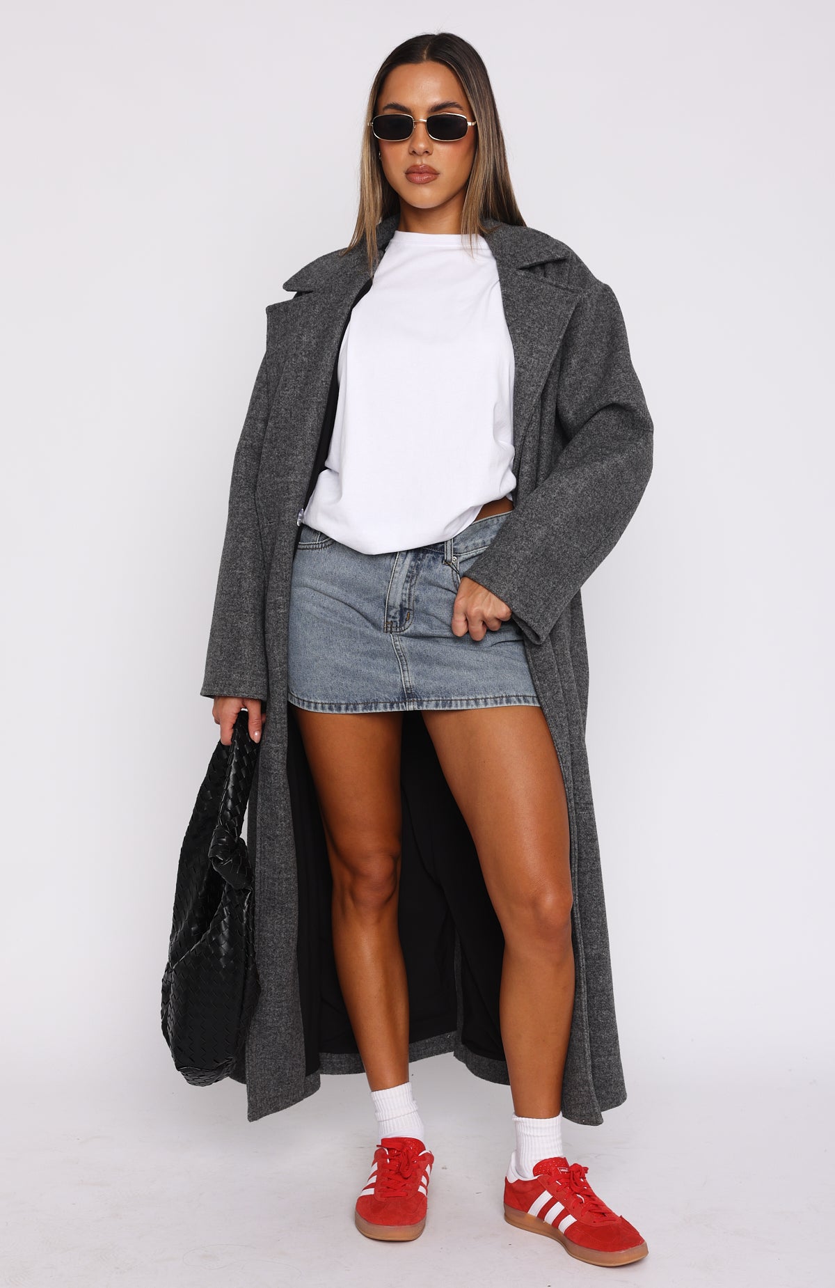 Press Reset Denim Mini Skirt Light Blue Wash - Image 5