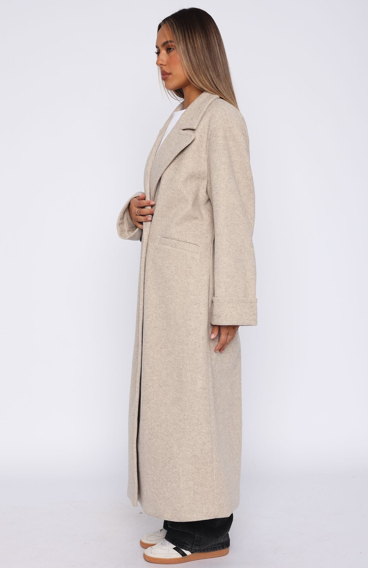 Winter Holiday Oversized Coat Oat - Image 3