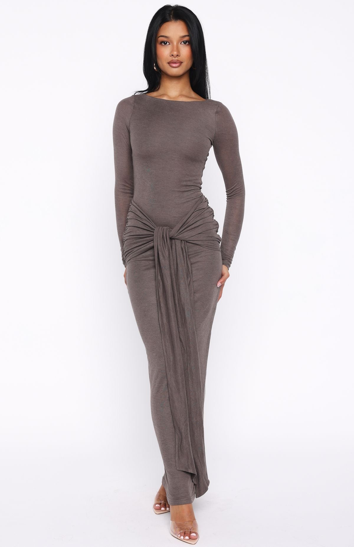 Let Go Of Your Heart Maxi Dress Smokey Chocolate - Image 2